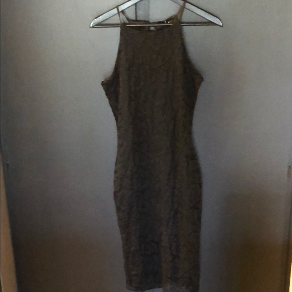 Black lace mid calf dress new with tags!